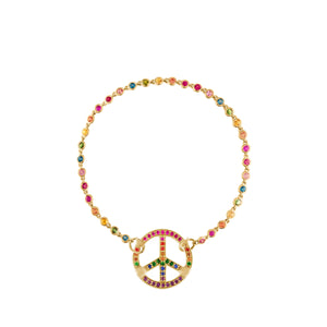 Rainbow Sapphire Peace Bracelet by Eden Presley