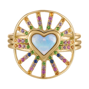 Diamond Heart Nesting Ring by Eden Presley