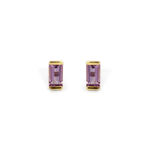 Amethyst Bonbon Stud Earrings - Talisman Collection Fine Jewelers