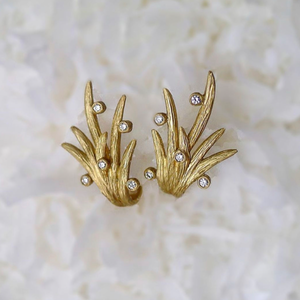 Diamond Climbing Vine Earrings by Laurie Kaiser