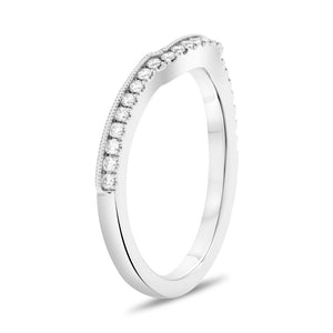 Diamond Curved Wedding Band - Talisman Collection Fine Jewelers