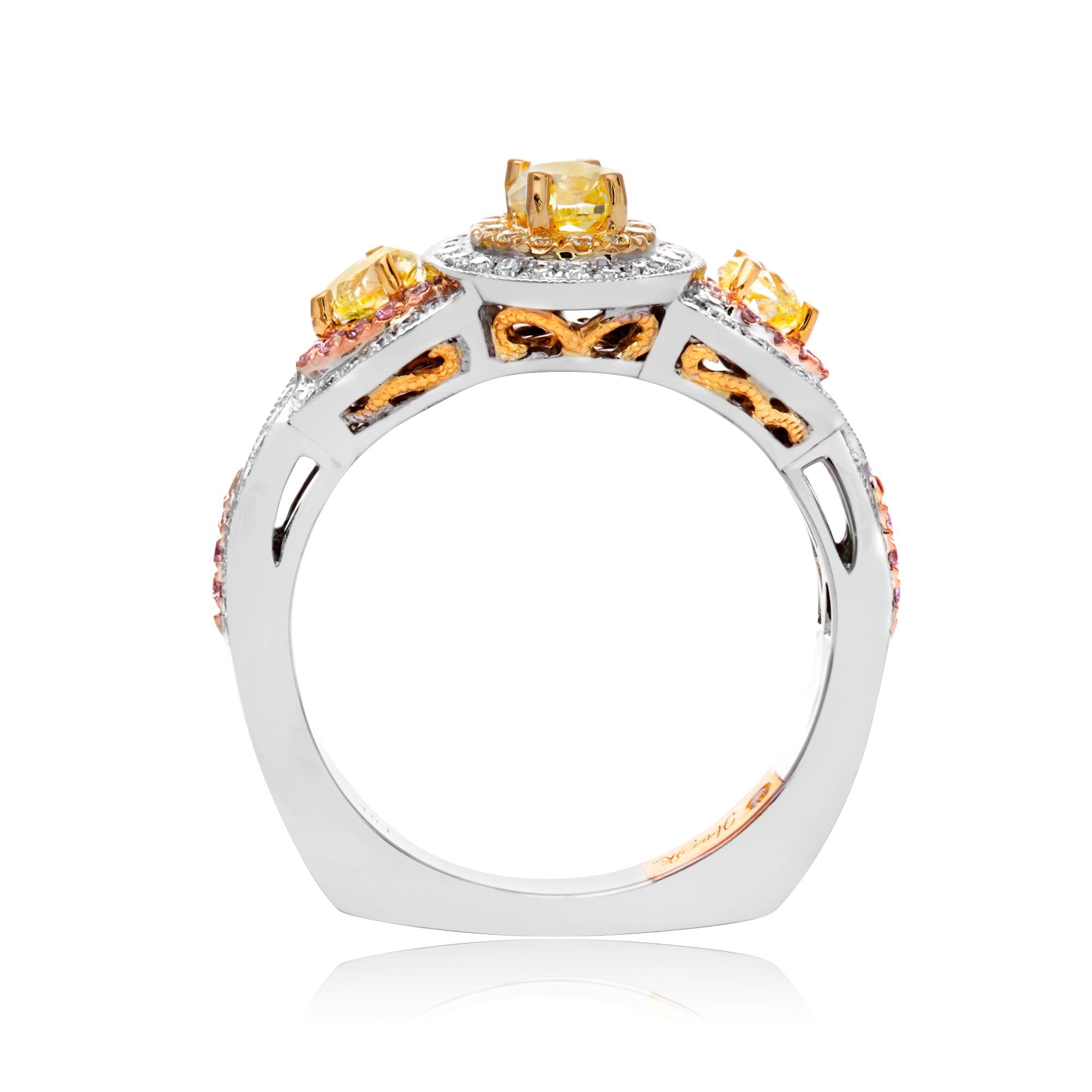 Yellow Oval Diamond Double Halo Ring - Talisman Collection Fine Jewelers