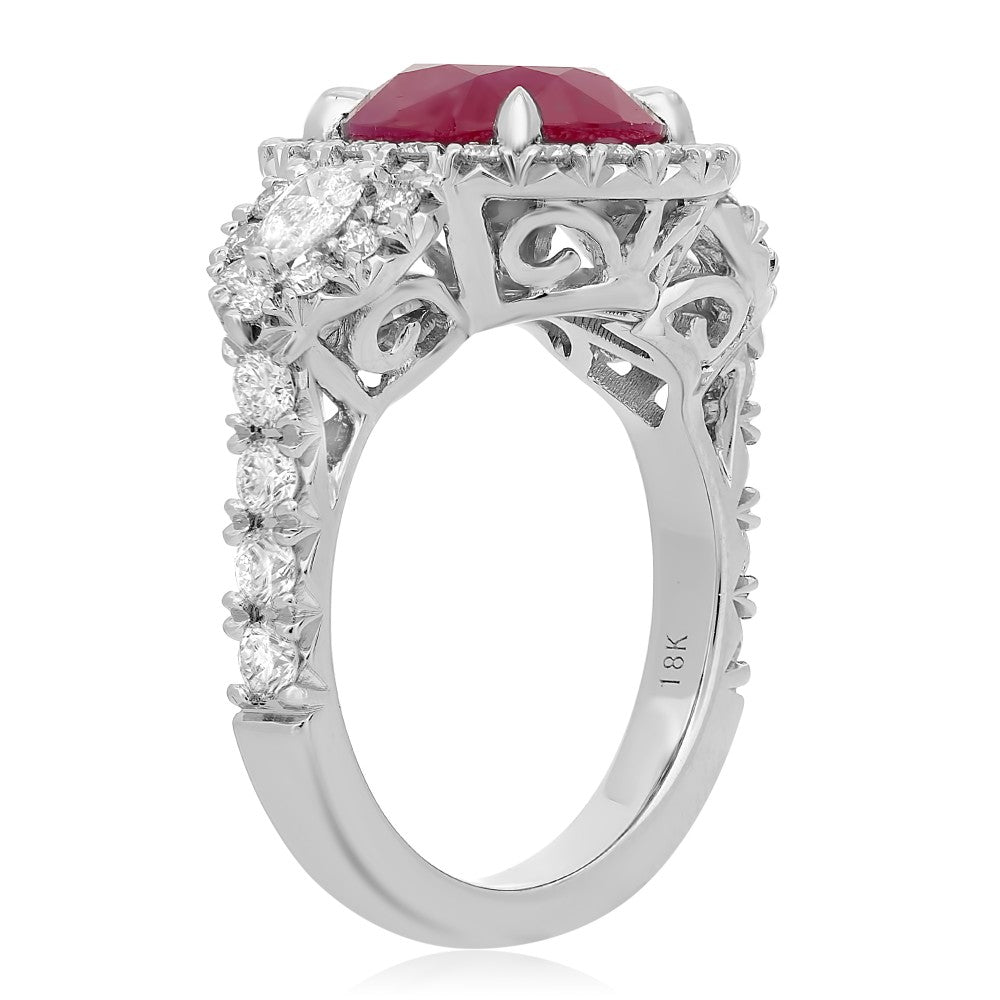 Ruby and Diamond Valerie Ring - Talisman Collection Fine Jewelers