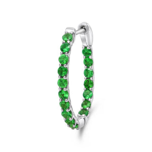 Tsavorite Garnet Hoop Earrings - Talisman Collection Fine Jewelers