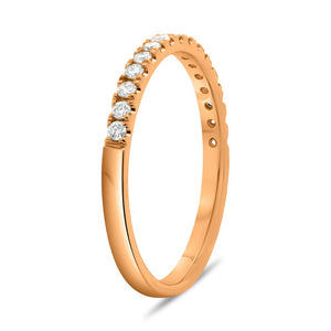 Diamond Stack Band in 14k Rose Gold, 0.25 Carat Total Weight - Talisman Collection Fine Jewelers