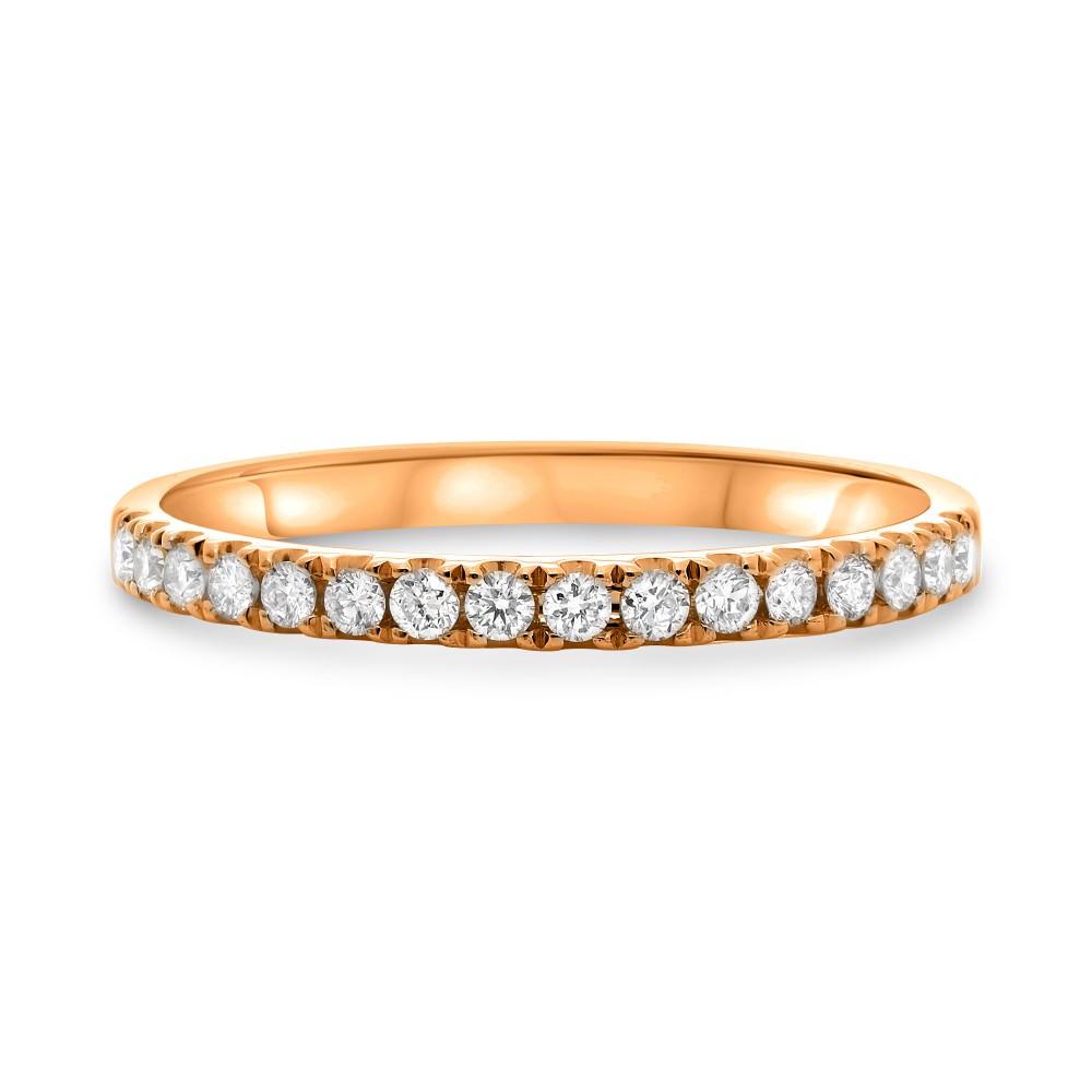 Diamond Stack Band in 14k Rose Gold, 0.25 Carat Total Weight - Talisman Collection Fine Jewelers