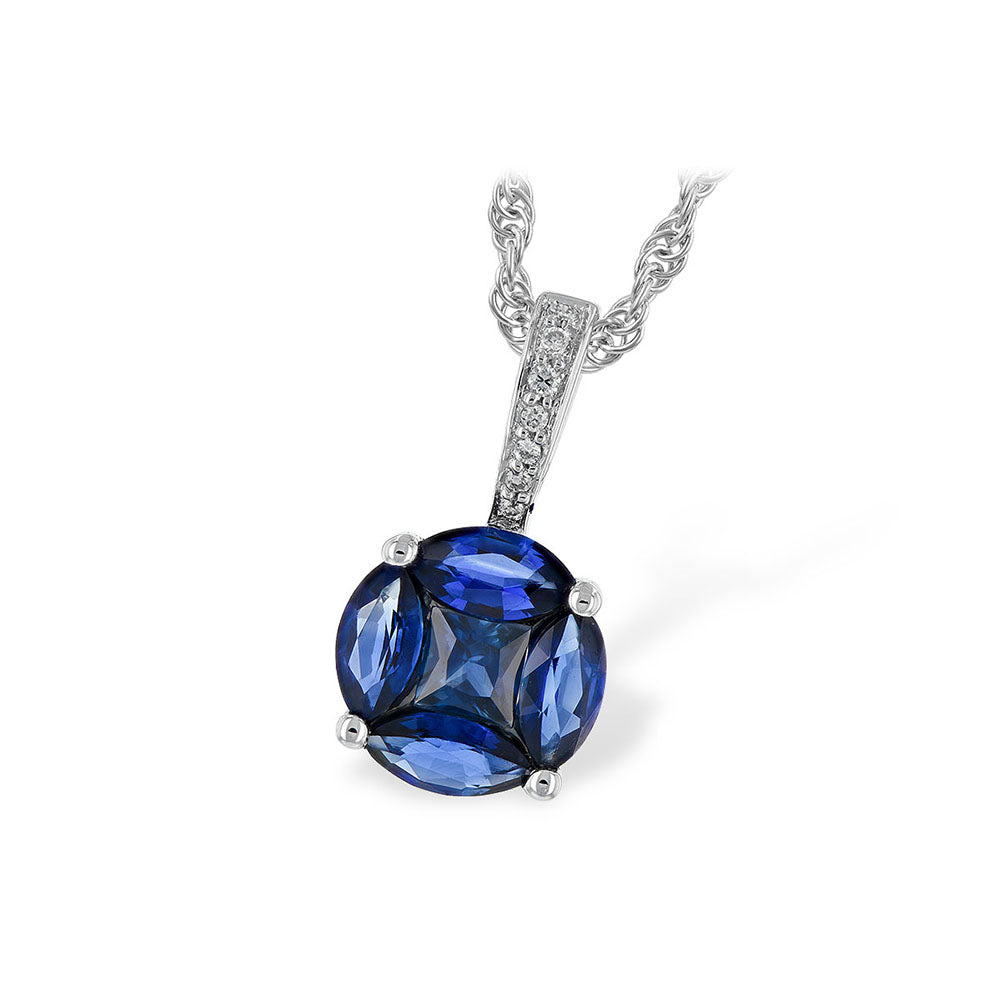 Blue Sapphire and Diamond Felicity Necklace
