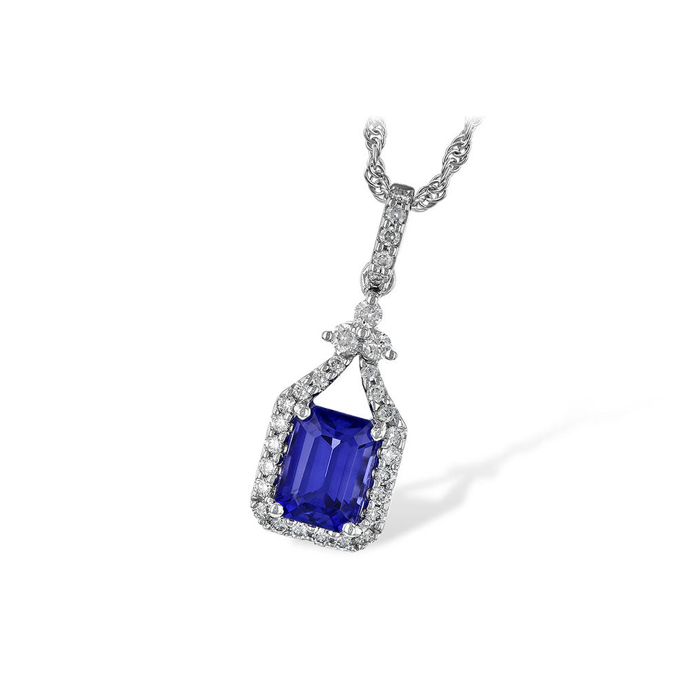 Tanzanite and Diamond Victoria Necklace