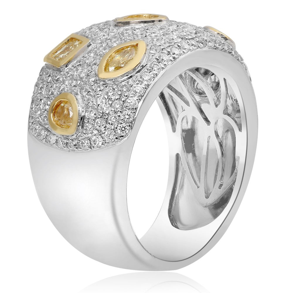 Yellow Diamond Mixed Shape Pavé Ring - Talisman Collection Fine Jewelers