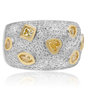 Yellow Diamond Mixed Shape Pavé Ring - Talisman Collection Fine Jewelers