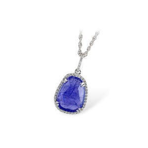 Tanzanite and Diamond Free Form Necklace