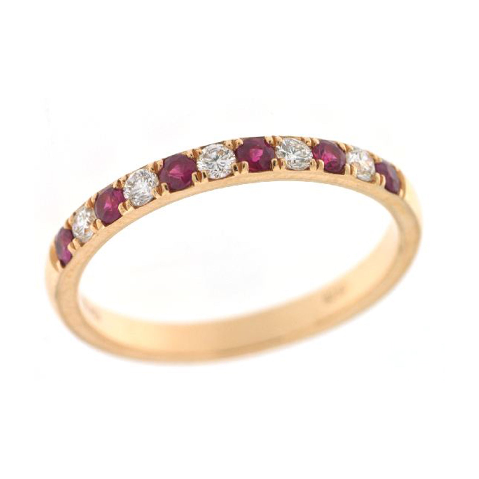 Ruby and Diamond Alternating Stack Band - Talisman Collection Fine Jewelers