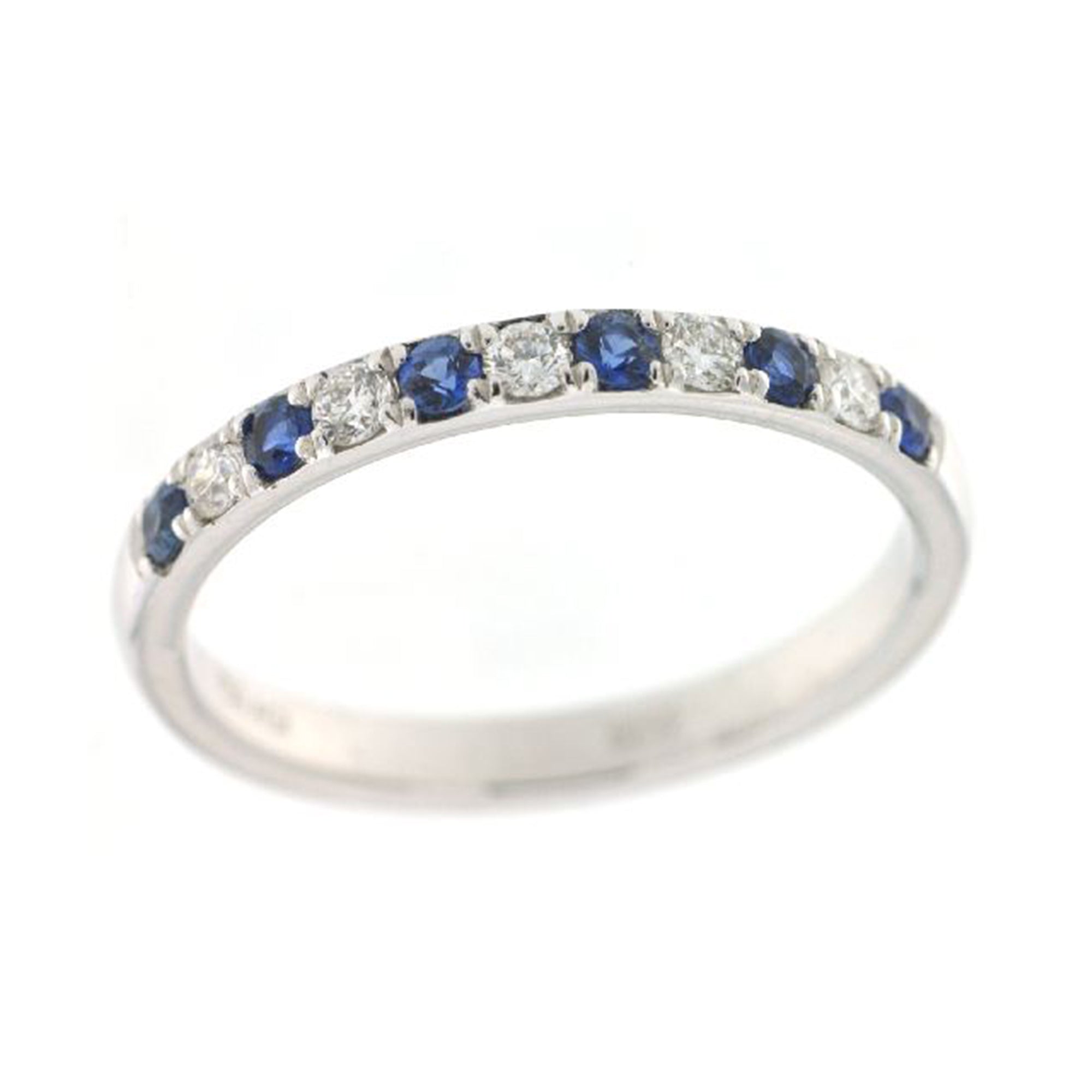 Sapphire and Diamond Alternating Stack Band - Talisman Collection Fine Jewelers