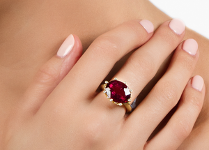 Rubellite and Diamond Ring by Suzy Landa - Talisman Collection Fine Jewelers