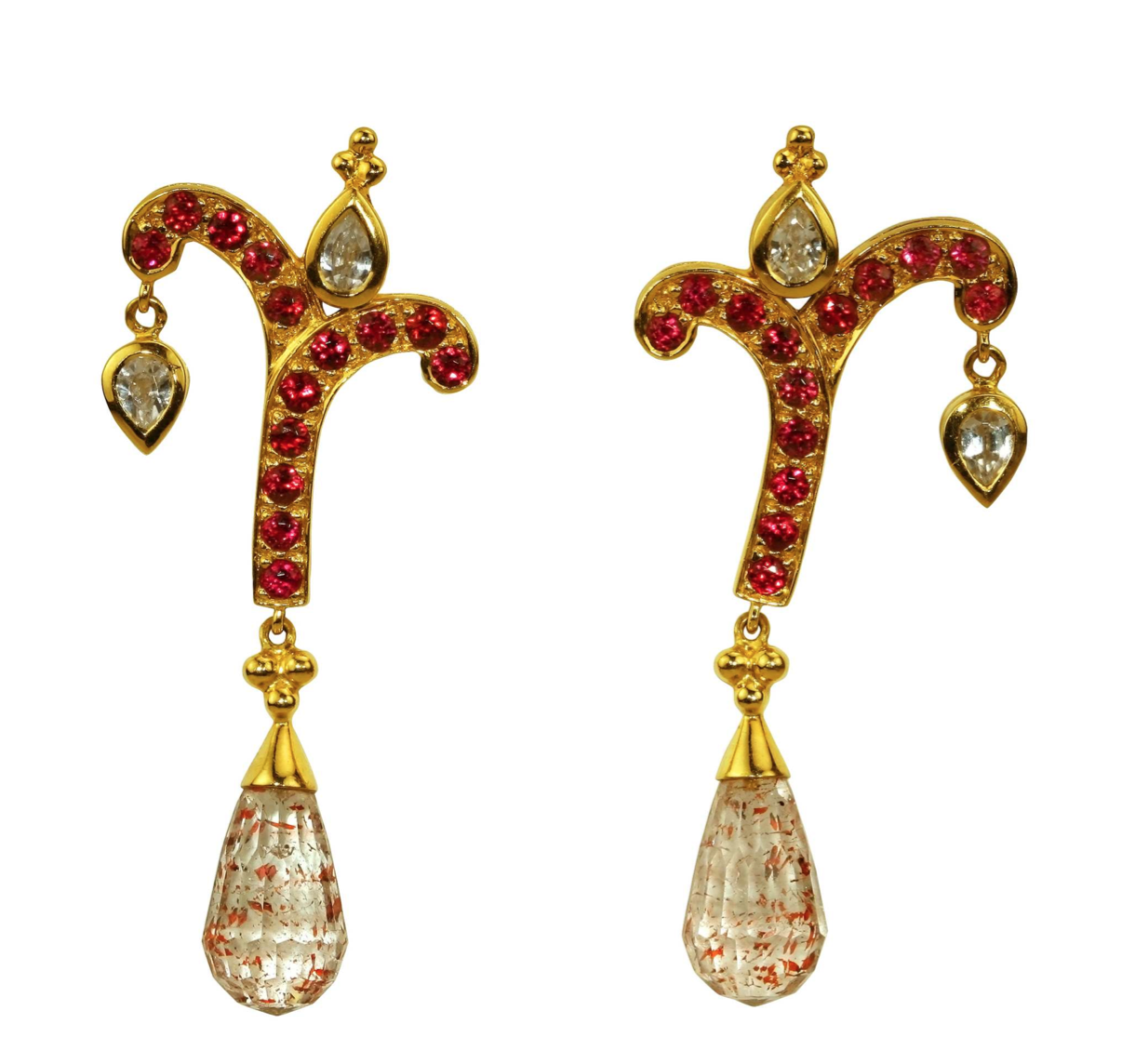 "Giving Tree" Rare Spinel Earrings by Paula Crevoshay - Talisman Collection Fine Jewelers