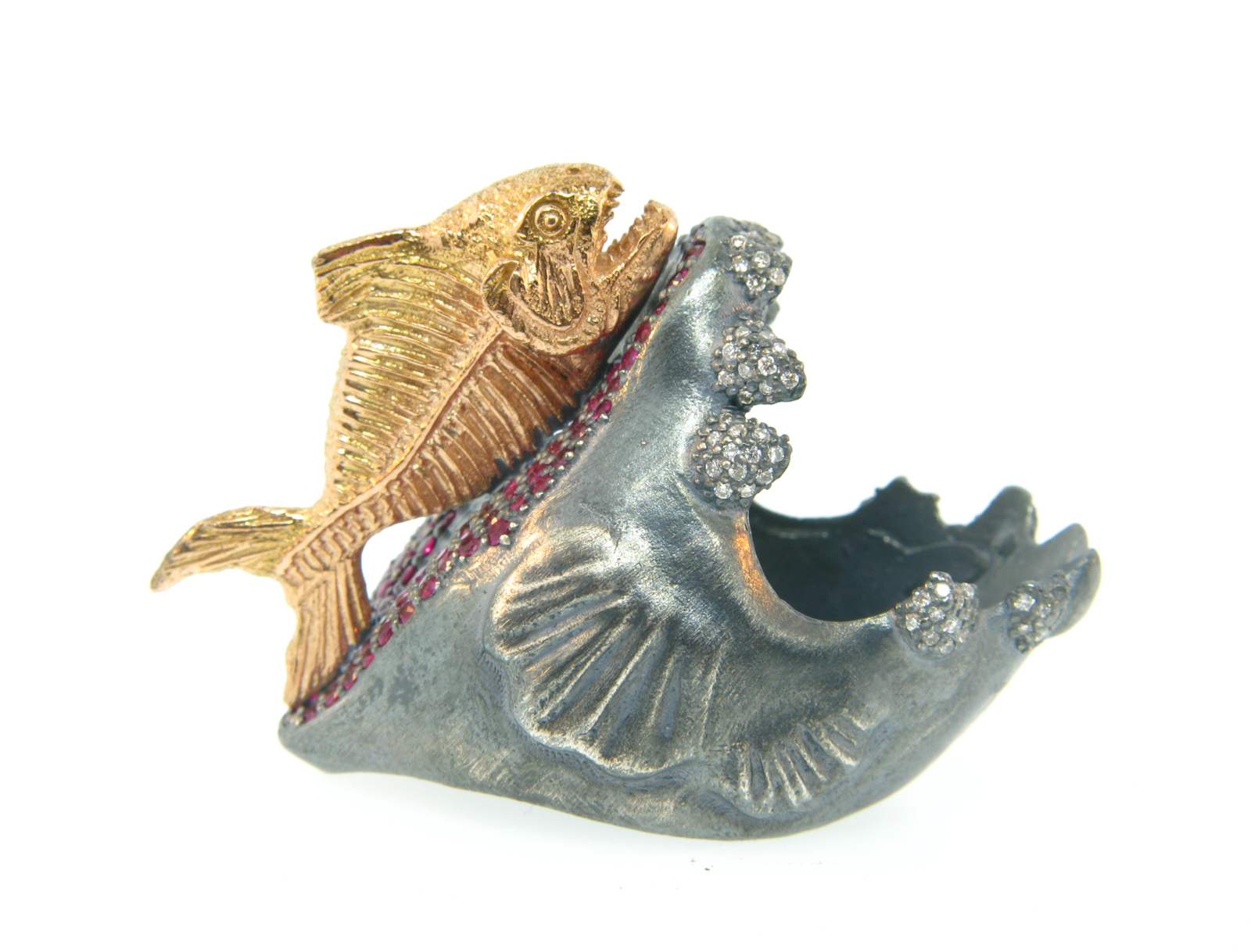 Piranha 18k Ruby and Diamond Ring by Atelier Minyon - Talisman Collection Fine Jewelers