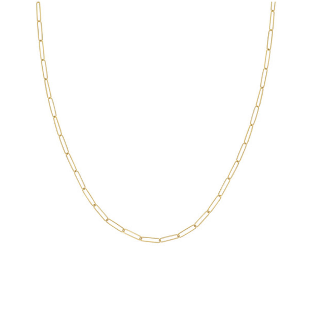 Paperclip Chain 14k Gold, Semi-solid, 3.9mm Links - Talisman Collection Fine Jewelers