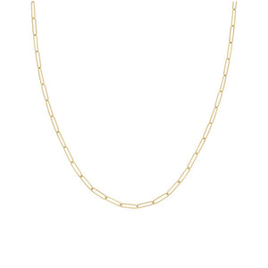 Paperclip Chain 14k Gold, Semi-solid, 3.9mm Links