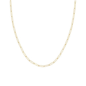 Paperclip Chain 14k Gold, Semi-solid, 3.9mm Links - Talisman Collection Fine Jewelers