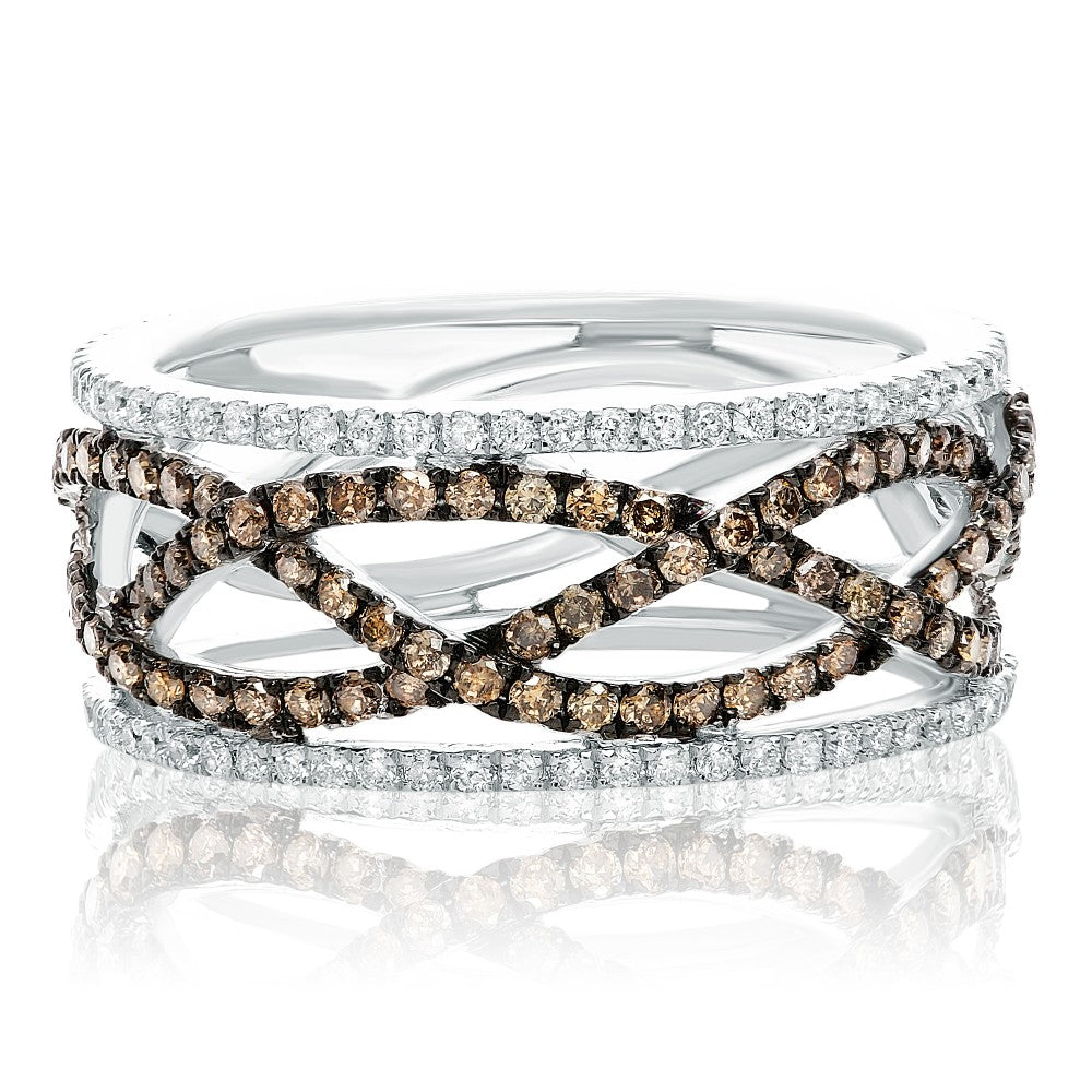 Champagne and White Diamond Eternity Band - Talisman Collection Fine Jewelers