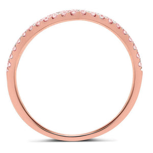 Pink Diamond Stack Band in 14k Rose Gold - Talisman Collection Fine Jewelers