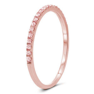 Pink Diamond Stack Band in 14k Rose Gold - Talisman Collection Fine Jewelers