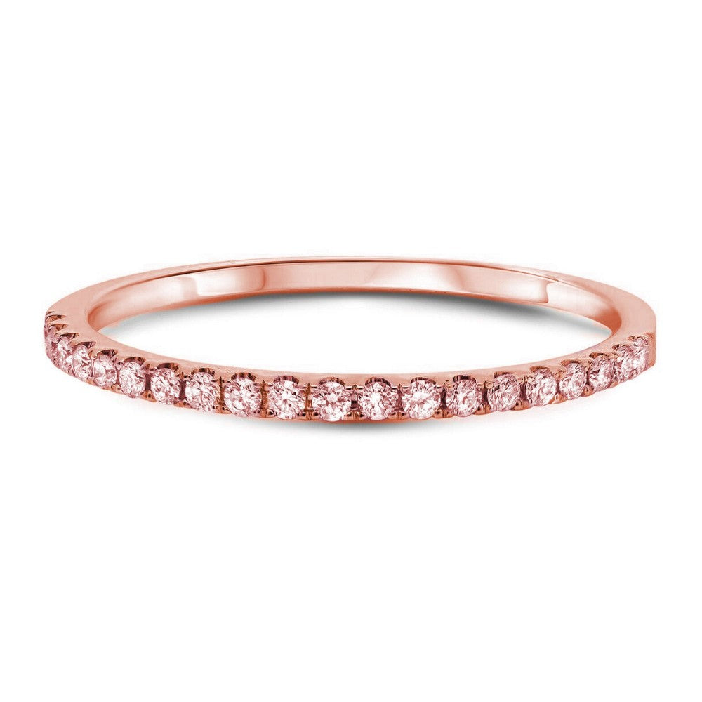 Pink Diamond Stack Band in 14k Rose Gold - Talisman Collection Fine Jewelers