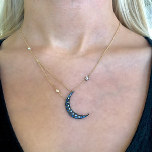 Sapphire and Diamond "Blue Moon" Necklace by Unhada - Talisman Collection Fine Jewelers