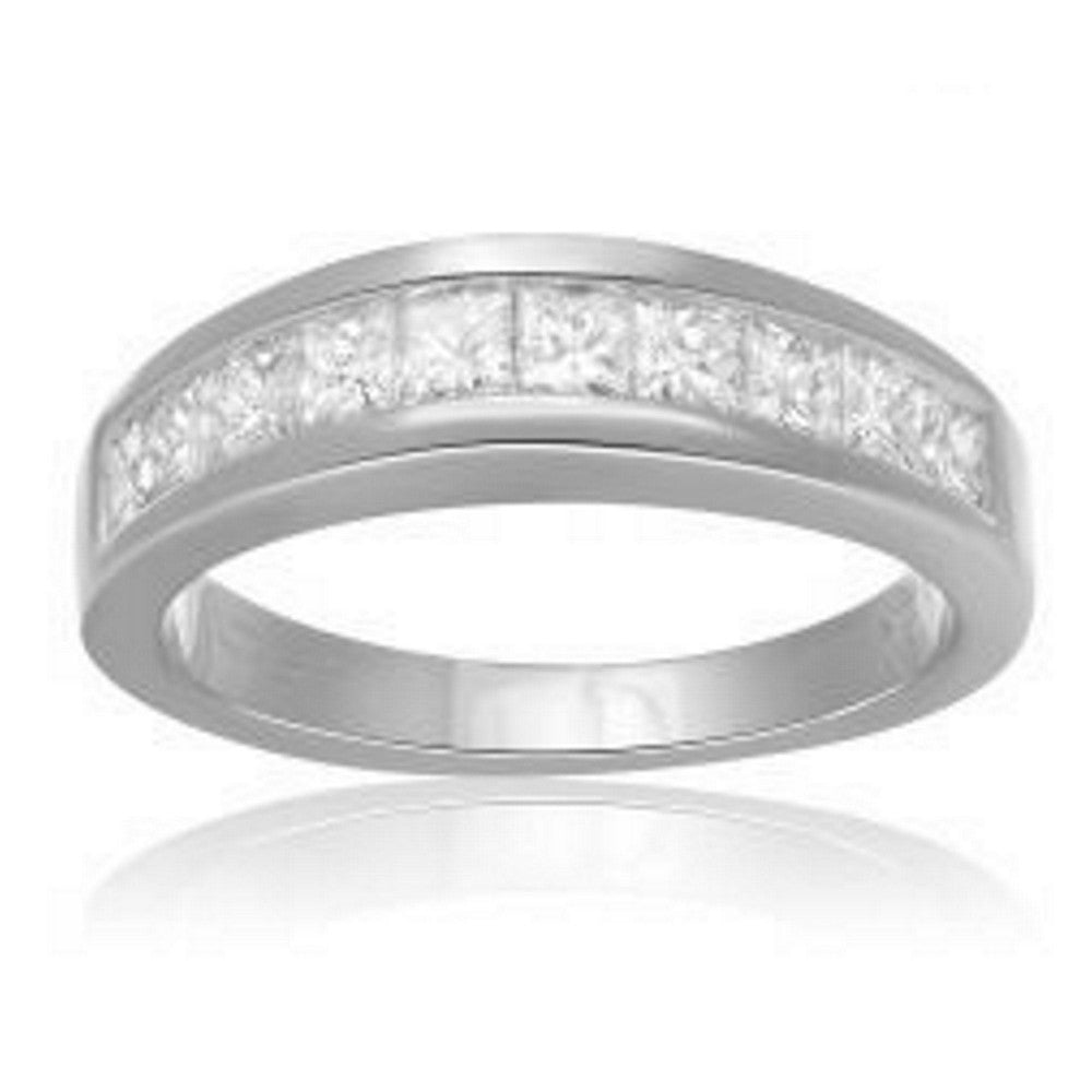 Princess-Cut Diamond Domed Channel-Set Band - Talisman Collection Fine Jewelers