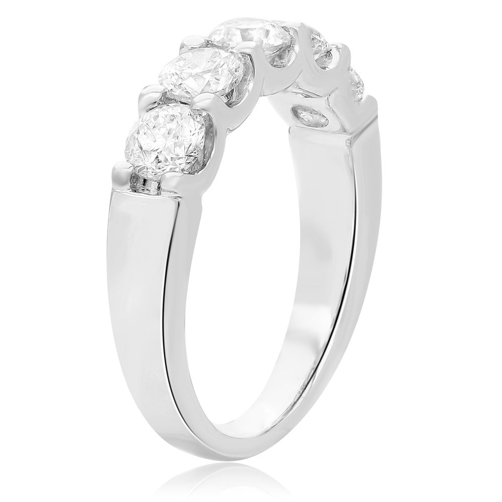 Diamond 5-Stone Shared-Prong Band, 1.50 Total Carat Weight - Talisman Collection Fine Jewelers