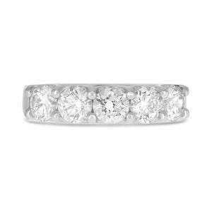 Diamond 5-Stone Shared-Prong Band, 2.00 Total Carat Weight - Talisman Collection Fine Jewelers