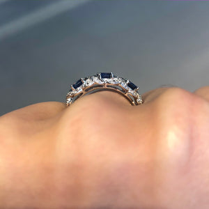Sapphire and Diamond Sienna Band - Talisman Collection Fine Jewelers