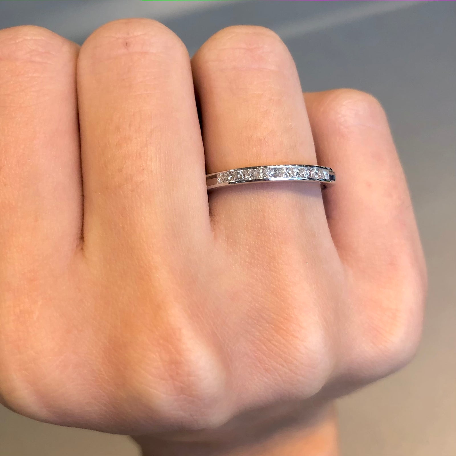 Princess-Cut Diamond Astra Stack Band in 14k White Gold - Talisman Collection Fine Jewelers