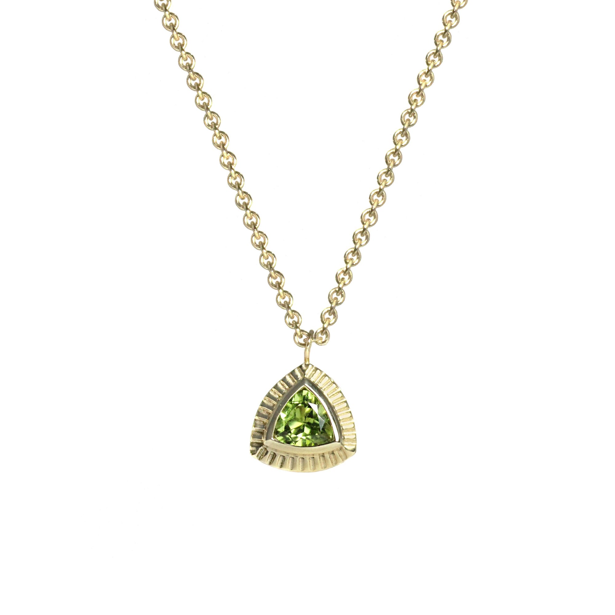 Peridot Trillion Necklace - Talisman Collection Fine Jewelers